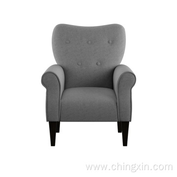 Living Room Grey Fabric Chairs
